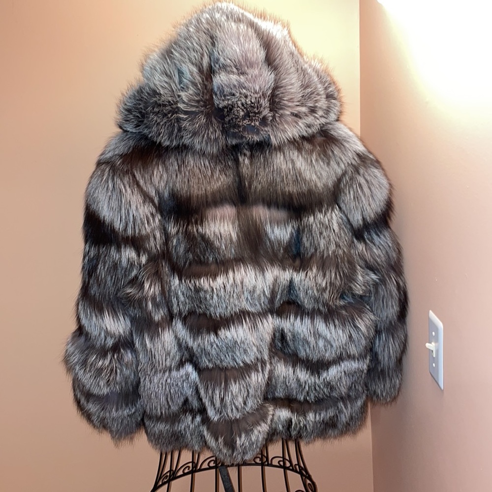 Real fox fur jacket (natural fur coat ) - Picture 4 of 5